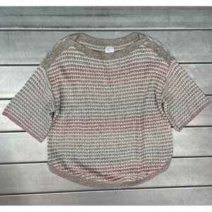 Sunday Sweater Top Womens 1X Knitted Dolman Style 1/2‎ Sleeve